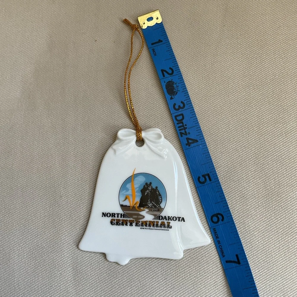 Vintage 1989 North Dakota 100 Year Centennial Anniversary Ornament